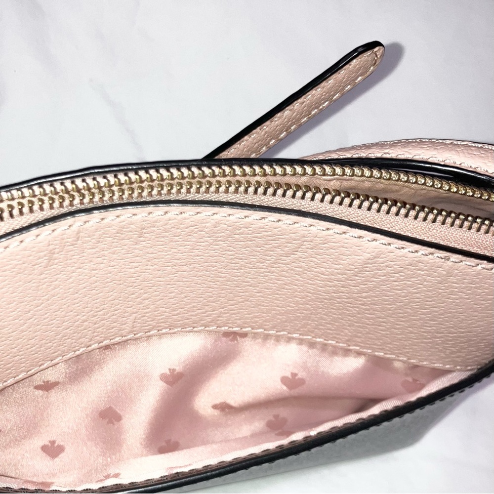 Kate Spade Leather Black & Pink Crossbody Bag Pebbled Adjustable Strap NWOT - Picture 9 of 16